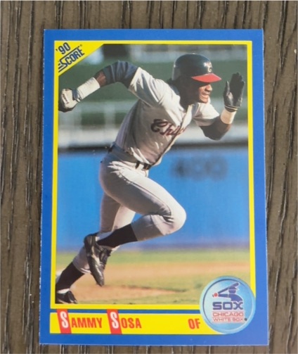 1990 Score #558 Sammy Sosa Rookie Card — front