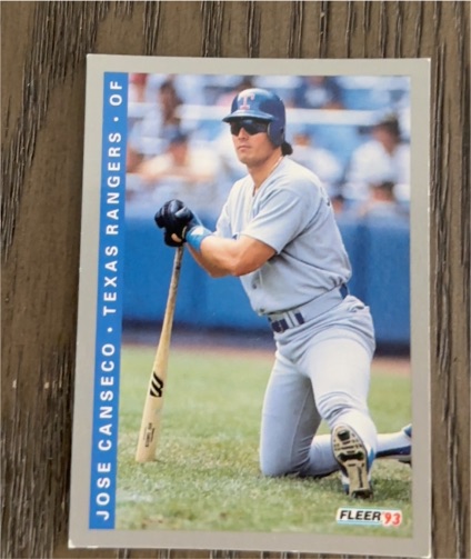 1993 Fleer #319 Jose Canseco — front