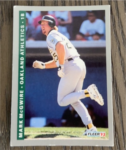 1993 Fleer #296 Mark McGwire — front