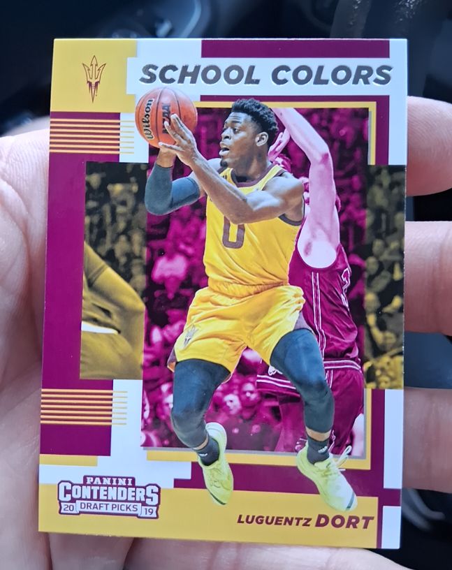 2019 Panini Contenders Draft Picks #27 Luguentz Dort School Colors — front