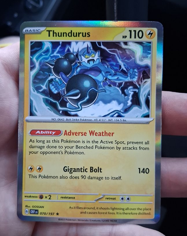 2023 Pokémon Scarlet & Violet Obsidian Flames #070 Thundurus — front