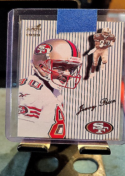 1999 Pacific Aurora Pinstripes #129 Jerry Rice — front