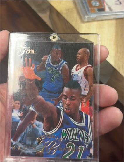 1995-96 Fleer Flair #206 Kevin Garnett Rookie Card — front
