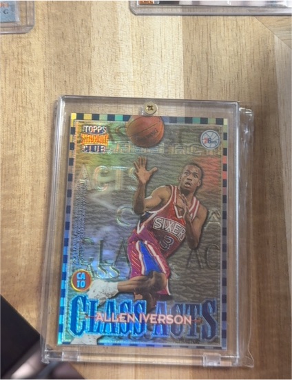 1996-97 Topps Stadium Club Class Acts Atomic Refractor #CA10 Allen Iverson Rookie — front