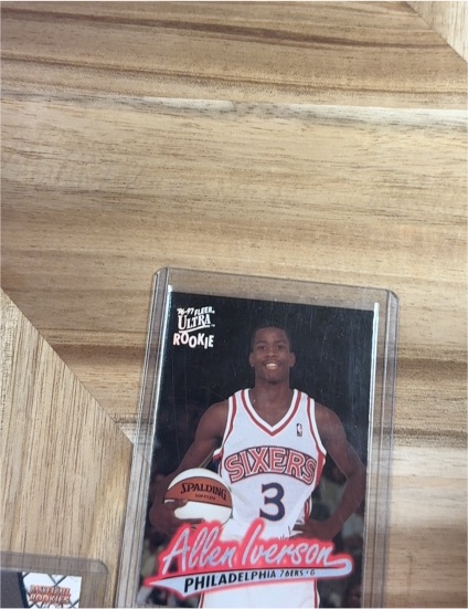 1996-97 Fleer Ultra #82 Allen Iverson Rookie Card — front