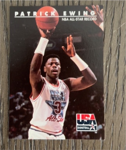 1992 Skybox USA Basketball #25 Patrick Ewing NBA All-Star Record — front