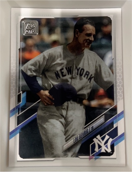 2021 Topps #186 Lou Gehrig SP Photo Image Variation — front