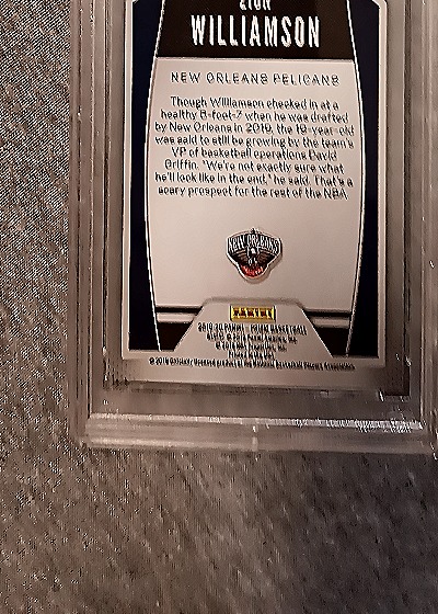 2019 Panini Prizm #2 Zion Williamson Instant Impact — back