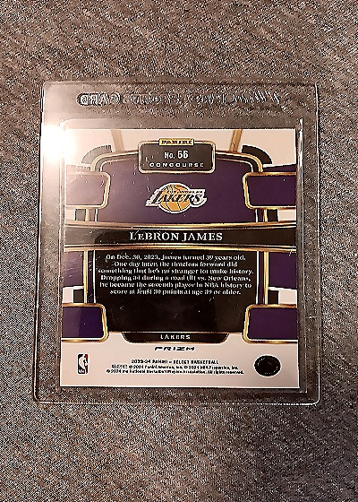 2023-24 Panini Select Concourse #66 LeBron James — back