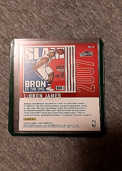 2020-21 Panini NBA Hoops Slam #2 LeBron James — back