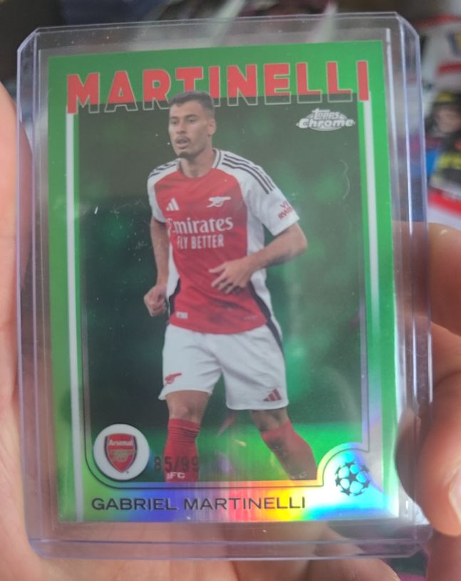 2024-25 Topps Chrome UEFA Club Competitions #5 Gabriel Martinelli Arsenal — front