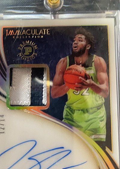 2021-22 Panini Immaculate Collection Premium Patch #17 Karl-Anthony Towns — front