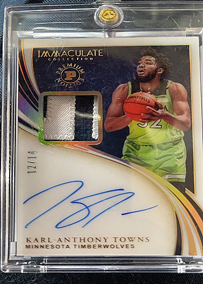 2019 Panini Immaculate Premium Edition #12 Karl-Anthony Towns — front