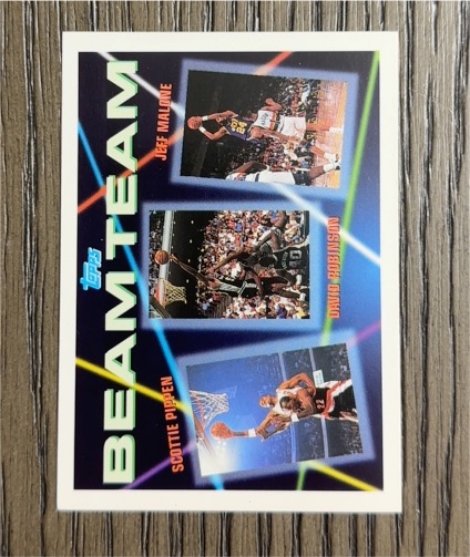 1992-93 Topps Beam Team #6 Jeff Malone David Robinson Scottie Pippen — front