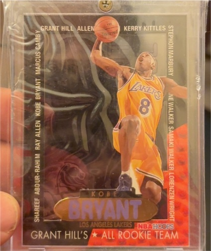 1996-97 Hoops #8 Kobe Bryant Grant Hill's All Rookie Team — front