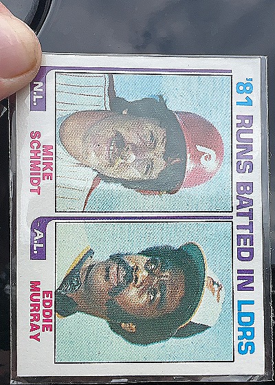 1982 Topps #163 '81 Runs Batted In Leaders Mike Schmidt / Eddie Murray — front