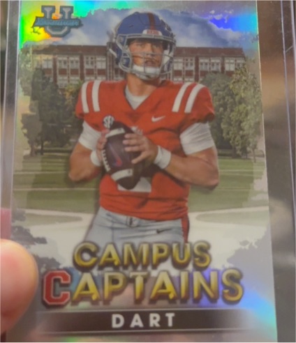 2022 Bowman U Chrome #CC-18 Jaxson Dart Campus Captains — front