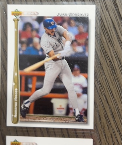 1992 Upper Deck Home Run Heroes #HR19 Juan Gonzalez — front