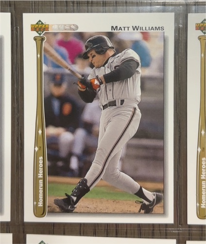 1992 Upper Deck #HR5 Matt Williams Homerun Heroes — front