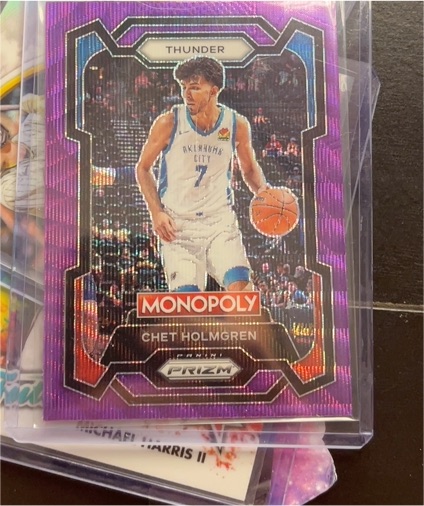 2023-24 Panini Prizm Monopoly Purple Wave Prizm #62 Chet Holmgren — front