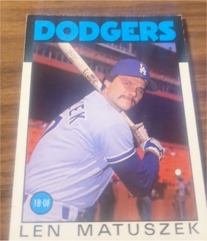 1986 Topps #109 Len Matuszek — front