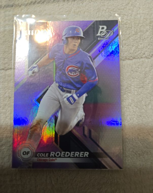 2019 Bowman Platinum #TOP-98 Cole Roederer — front