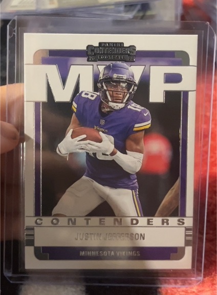 2022 Panini Contenders MVP Contenders #MVP-JJE Justin Jefferson — front