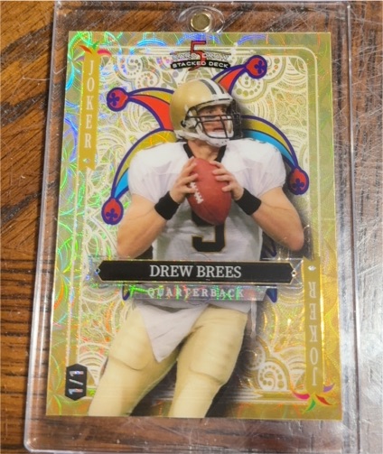 2024 Wild Card 5 Card Draw Stacked Deck Joker #Joker Drew Brees — front