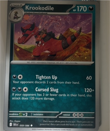 2025 Pokémon Black Bolt #059 Krookodile — front