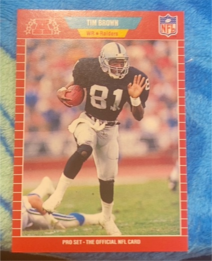 1989 Pro Set #183 Tim Brown — front