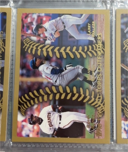 1999 Topps All-Topps #455 Barry Bonds Manny Ramirez Larry Walker — front