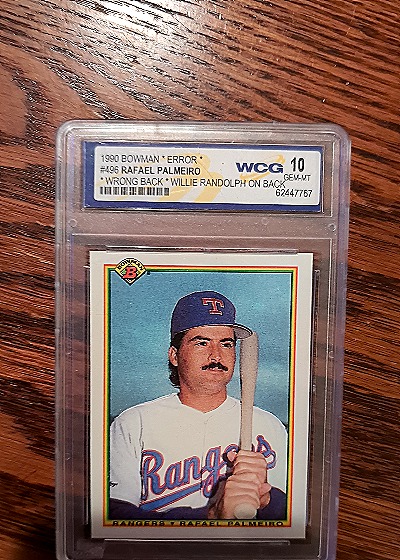 1990 Bowman #496 Rafael Palmeiro — front