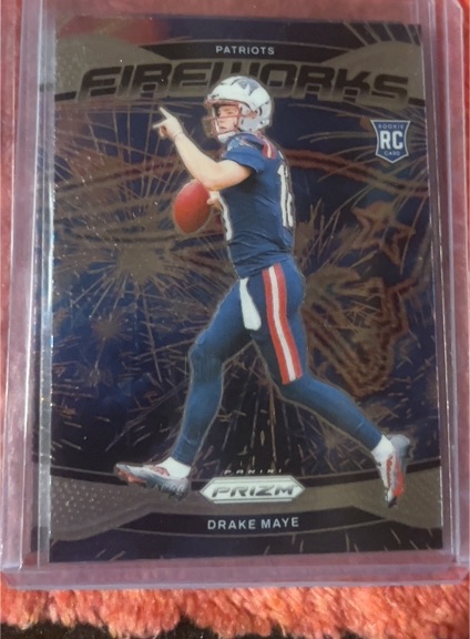 2024 Panini Prizm Fireworks #22 Drake Maye — front