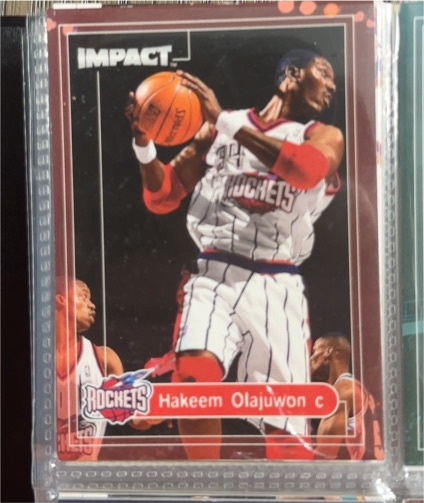 1999-00 SkyBox Impact #59 Hakeem Olajuwon — front