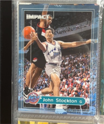 1999-00 SkyBox Impact #139 John Stockton — front