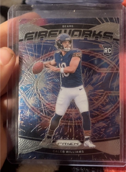2023 Panini Prizm Fireworks #658 Caleb Williams — front