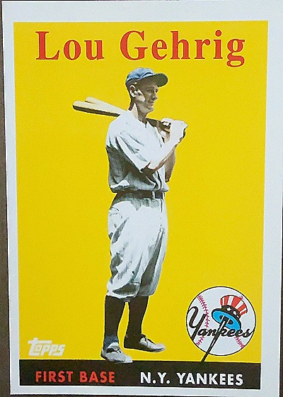 1959 Topps #1 Lou Gehrig — front