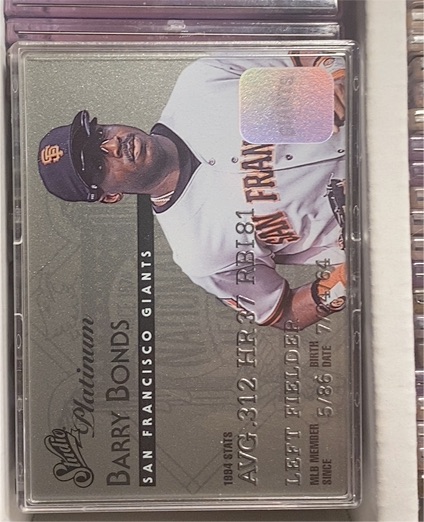 1994 Leaf Platinum #37 Barry Bonds — front