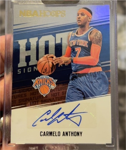 2020 NBA Hoops Hot Signatures Carmelo Anthony — front