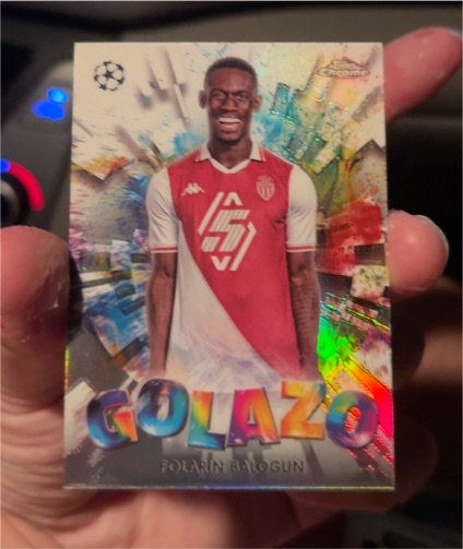 2023 Topps UEFA Champions League Golazo #GOL-01 Folarin Balogun — front