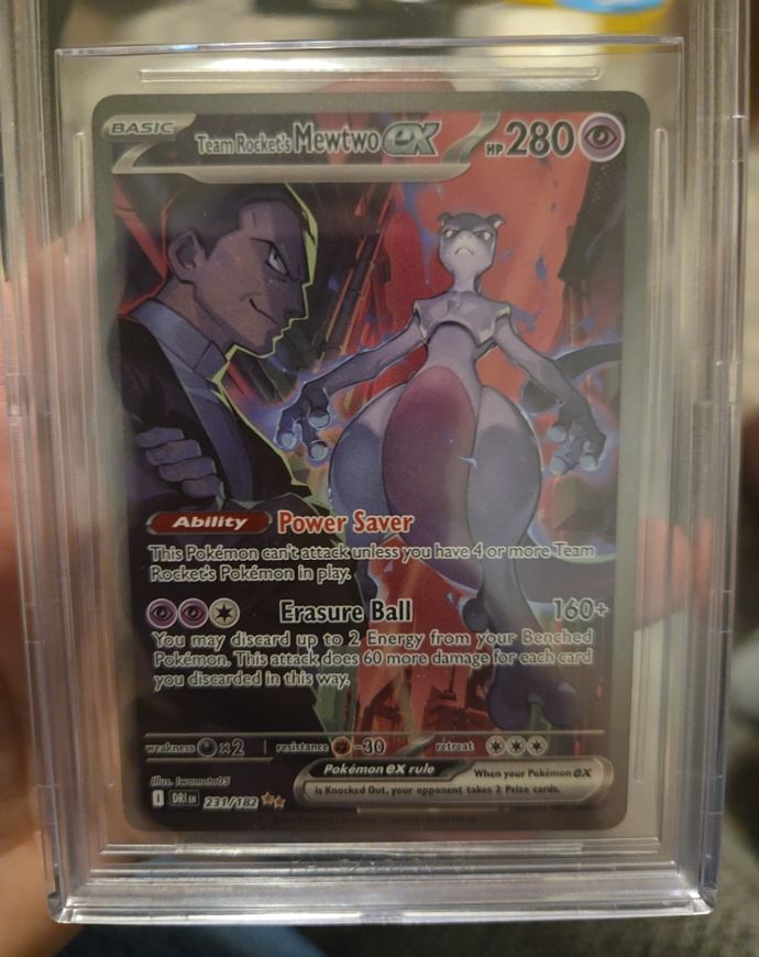 2014 Pokémon #231 Team Rocket's Mewtwo EX — front