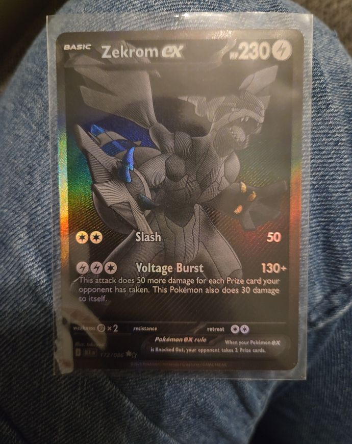 2012 Pokémon Black & White #172 Zekrom ex — front