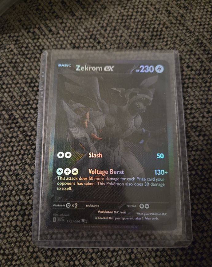 2013 Pokémon Black & White Plasma Storm #172 Zekrom ex — front