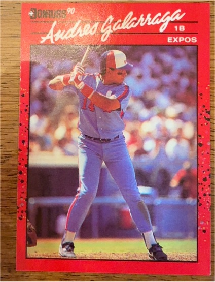 1990 Donruss #1B Andres Galarraga — front