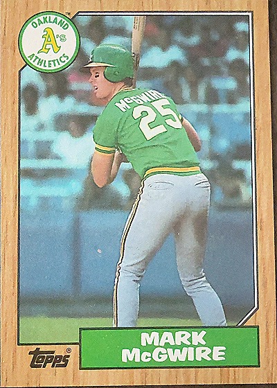 1987 Topps #25 Mark McGwire — front