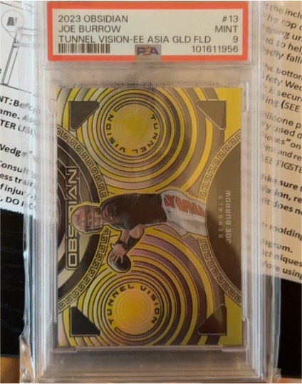 2023 Obsidian #13 Joe Burrow Tunnel Vision-EE Asia Gold Field — front