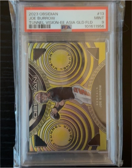 2023 Obsidian #13 Joe Burrow Tunnel Vision-EE Asia Gold Field — front