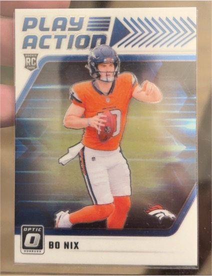 2022 Donruss Optic Play Action Bo Nix — front