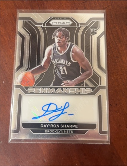 2022 Panini Prizm Penmanship #PEN-DS Day'Ron Sharpe — front