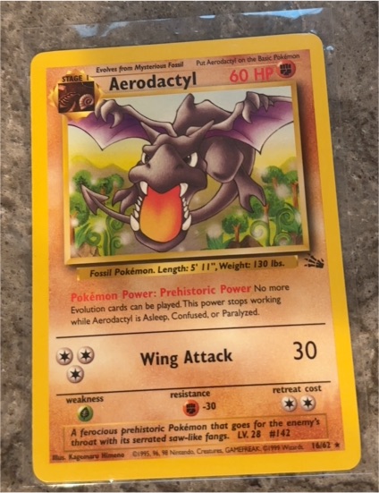 1999 Pokémon #16 Aerodactyl — front